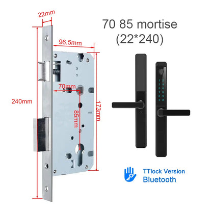 Smart Home Ttlock Cerradura Inteligente Electric Finger Print Digital Fechadura Biometrica Passcode Door Lock Waterproof