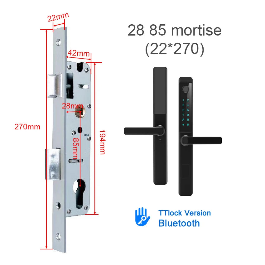 Smart Home Ttlock Cerradura Inteligente Electric Finger Print Digital Fechadura Biometrica Passcode Door Lock Waterproof