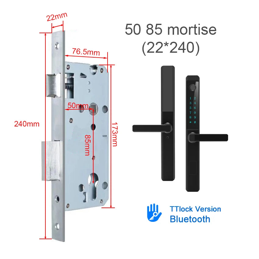 Smart Home Ttlock Cerradura Inteligente Electric Finger Print Digital Fechadura Biometrica Passcode Door Lock Waterproof