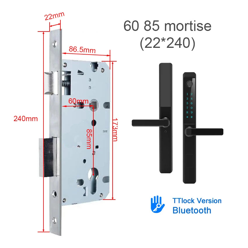 Smart Home Ttlock Cerradura Inteligente Electric Finger Print Digital Fechadura Biometrica Passcode Door Lock Waterproof